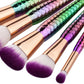 5 mermaid makeup brushes set beauty tools makeup fish type powder brush