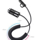 2 In 1 Spring Cable Car Mobile Phone Charger