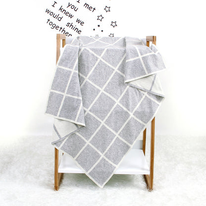Baby Blanket Knitted Plaid Hug Blanket Baby Windproof Cover Quilt