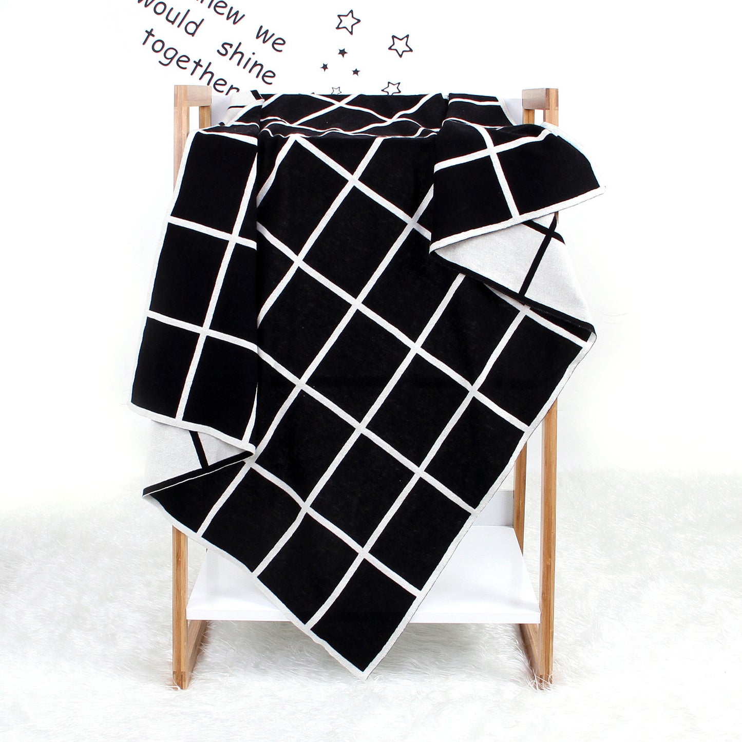 Baby Blanket Knitted Plaid Hug Blanket Baby Windproof Cover Quilt