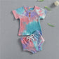 Baby Summer Tie Dyed Clothing Toddler Boys Girls Knitted Sho