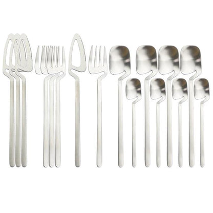 Rainbow Dinnerware Set Spoon Fork Knife Table Decor