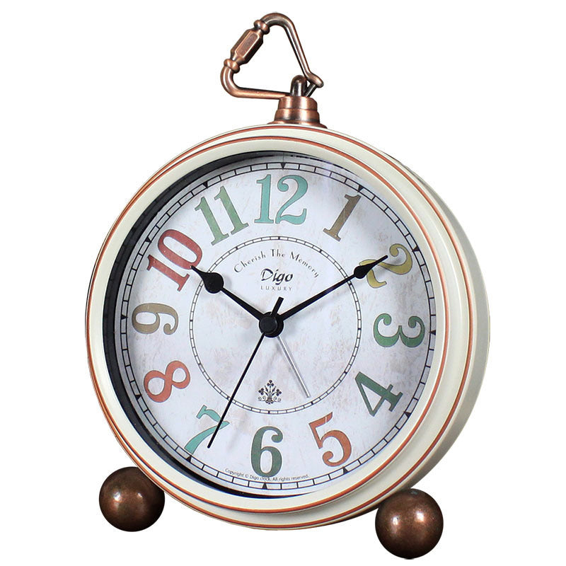 Creative Clock Ornaments Desk Clock Metal Alarm Clock