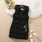 Sleeveless Waistcoat Mid-Length Hooded Waistcoat