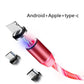 Compatible with Apple, Flowing Light Magnetic Charging Mobile Phone Cable for iphone charger Wire for Samaung LED Micro USB Type C