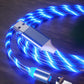 Compatible with Apple, Flowing Light Magnetic Charging Mobile Phone Cable for iphone charger Wire for Samaung LED Micro USB Type C