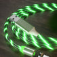 Compatible with Apple, Flowing Light Magnetic Charging Mobile Phone Cable for iphone charger Wire for Samaung LED Micro USB Type C