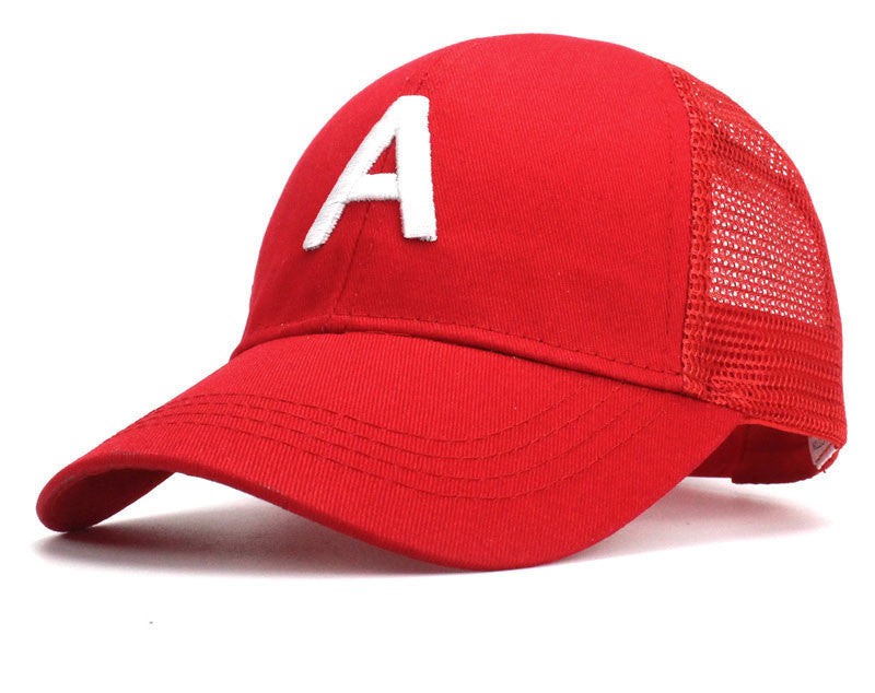 Embroidered Letter Hat Baby A Letter Net Cap Cap