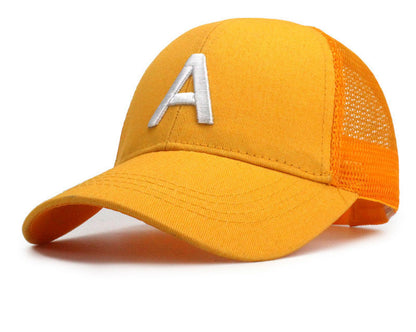 Embroidered Letter Hat Baby A Letter Net Cap Cap
