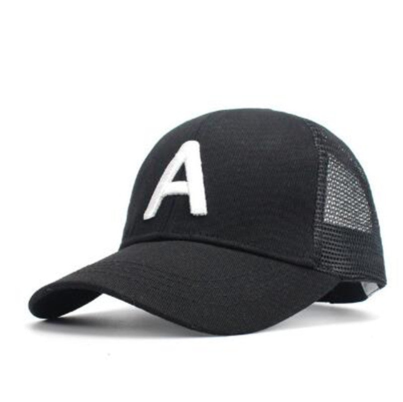 Embroidered Letter Hat Baby A Letter Net Cap Cap