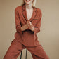 Loose Western Style Double-breasted Fashion Printed Jumpsuit Women