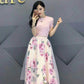 Women Irregular T Shirt Mesh Skirts Suits Tops Vintage Skirt