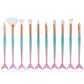 10 Mermaid Makeup Brushes Colorful Fish Scales Eye Brushes Beauty Tools