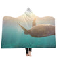 Hooded Blanket Cloak Thick Blanket Hood Blanket Household Blanket Ocean Tortoise Series
