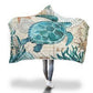 Hooded Blanket Cloak Thick Blanket Hood Blanket Household Blanket Ocean Tortoise Series