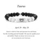 Frosted Black Agate White Turquoise Couple Bracelets For Men And Women Beads Bracelets 12 Constellation Bead Bracelets