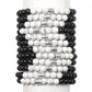 Frosted Black Agate White Turquoise Couple Bracelets For Men And Women Beads Bracelets 12 Constellation Bead Bracelets