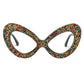 Pearl Rhinestone Flat Mirror Women Butterfly Frame Glasses Frame