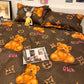 Three-Piece Set Of Single Bed Sheets In Student Dormitory