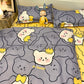 Three-Piece Set Of Single Bed Sheets In Student Dormitory