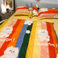 Three-Piece Set Of Single Bed Sheets In Student Dormitory