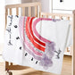 Flannel Baby Milestone Blanket Growth Memorial Blanket