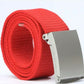 Candy-colored fashionable canvas belts for men and women