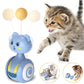 Cat Interactive Feather Toys Pet Bumbler Funny Toy Interactive Cats Toys Cat Rolling Teaser Feather Wand Toys Rotating Ball