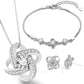 925 Sterling Silver Necklace For Women Forever Heart AAA Zircon Mosaic Necklaces & Pendants Gift