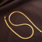 Men Necklace Gold Tone Snake Chain