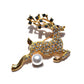 Christmas crystal brooch
