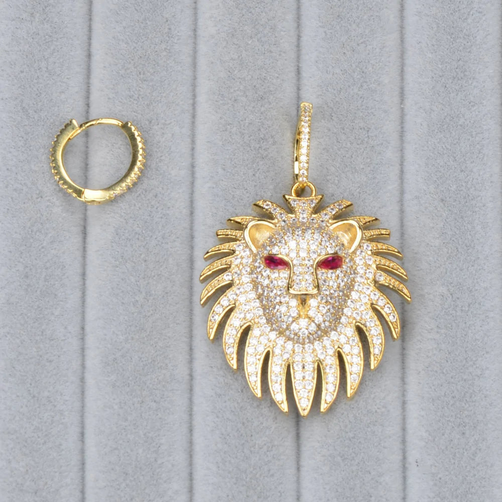 Lion Asymmetry Earrings for Women