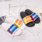 Rainbow plastic slippers women