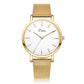 Vansvar fashion brand silver and gold mesh band  wristwatch