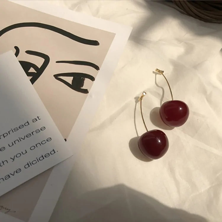 MENGJIQIAO 2019 New Cherry Shaped Drop Earrings