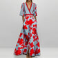 Fashion Print Half-sleeve V-neck Dress