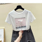 Summer Fashion With Loose Blouses, Women Cover Belly And Reduce Age, Short-sleeved T-shirts