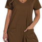 Women Summer Casual Vest Sleeveless Round Neck Jumpsuit Short Belt Pockets