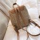 Straw Backpack Female Travel Backpack
