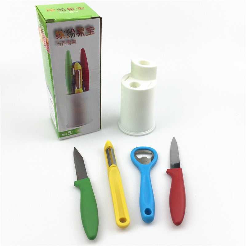 Fruit Knife Bottle Opener Scissors Five-piece Set