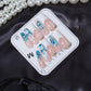 GGddsha Nails Handmade Pmma Acrylic Nails Press On NailsShort Reusable Fake False Nails Kit With Box Gifts ForWomen,Gilded Whisper