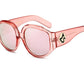 New Arrival Oversize Women Round Sun Glasses Fashion Ladies Olive Frames Glasses