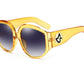 New Arrival Oversize Women Round Sun Glasses Fashion Ladies Olive Frames Glasses