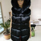 Waistcoat Faux Fur Vest Women Hooded Faux Fox