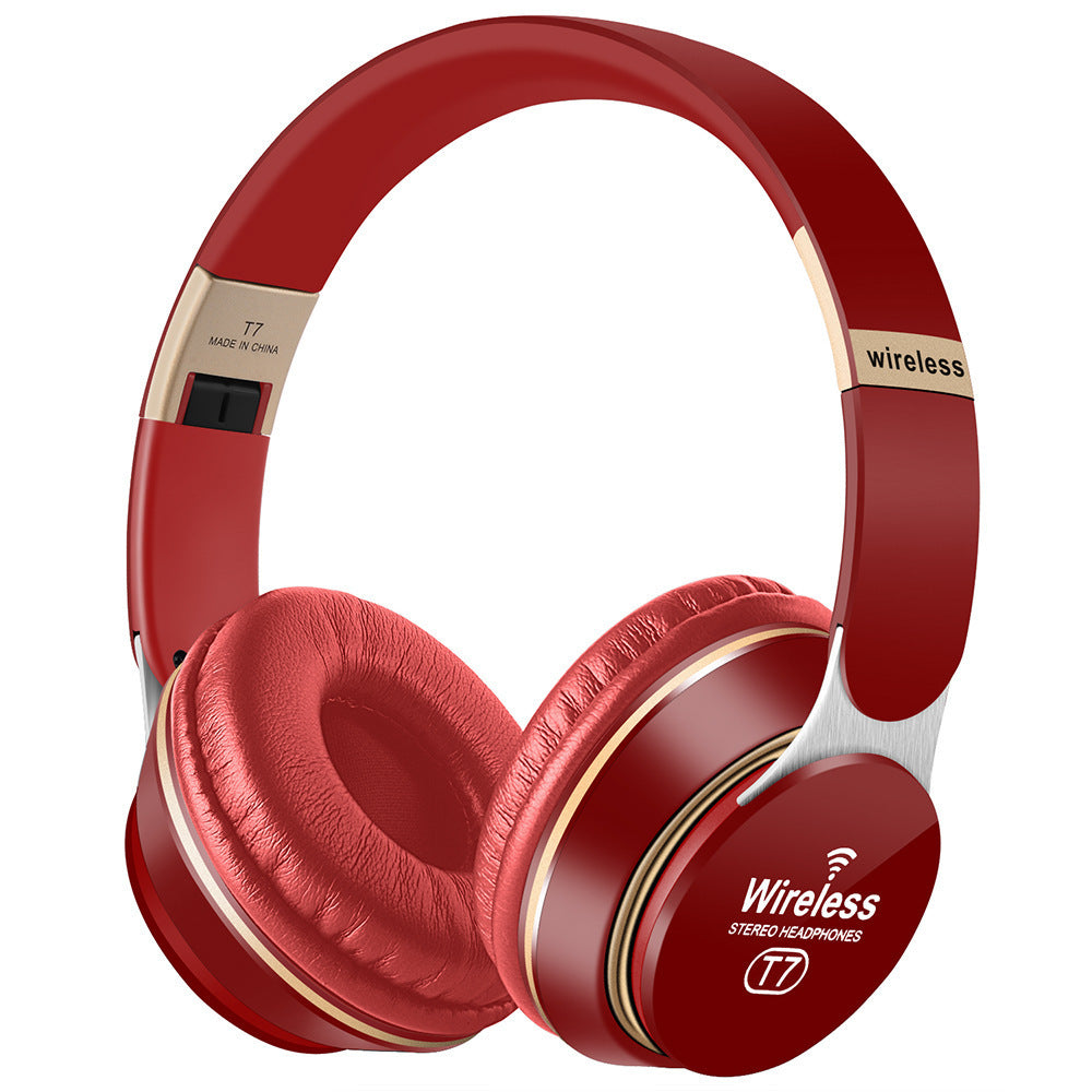 Cross-border T7 Headset Bluetooth Wireless Mobile Phone Music Foldable Running Subwoofer Stereo Headset Headset