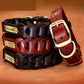 Dog Braided Leather Medium Large Dog Collar