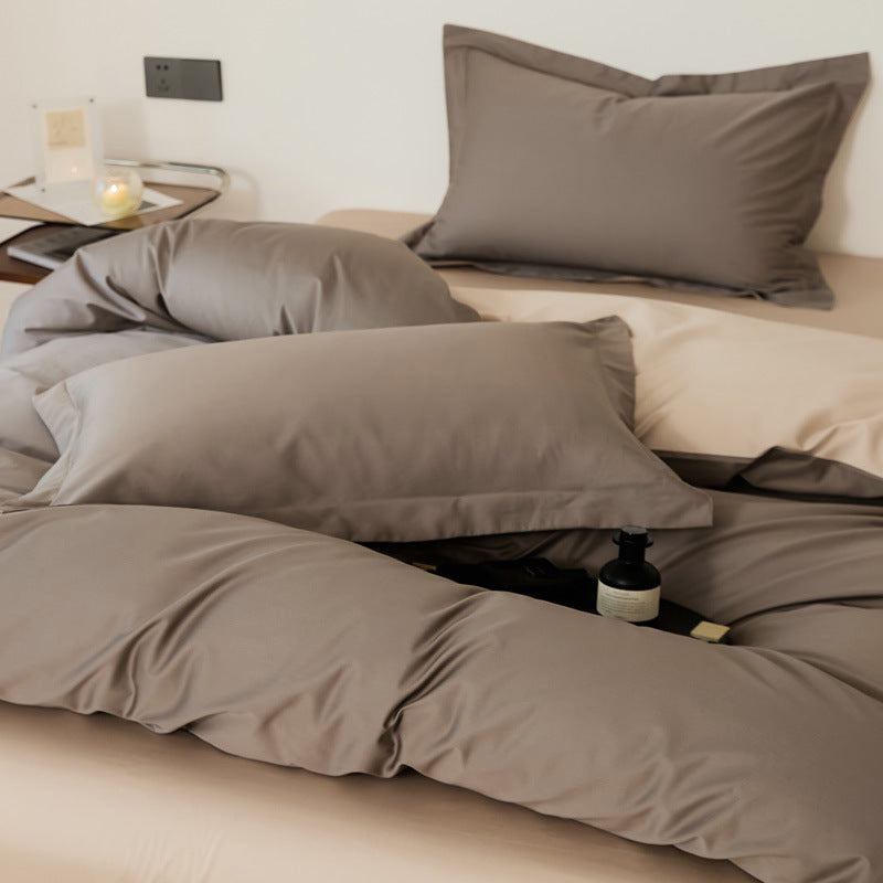 Woolen Cotton Four-piece Bed Set All Cotton Pure Cotton Bed Sheets