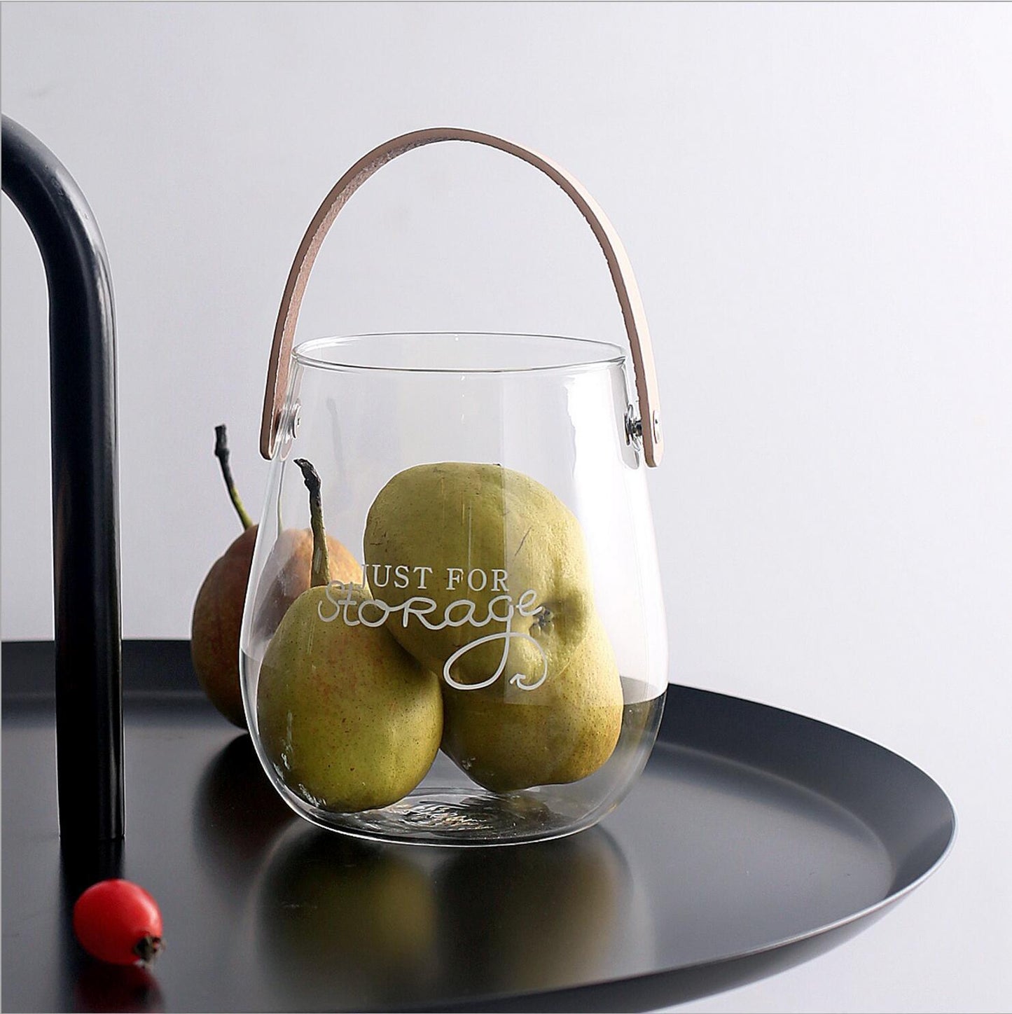 Glass Handle Vase Flower Arrangement Dried Vase