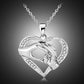Mens 3 colors Black Chain Love Heart Necklaces for Couples Korean Ladies crystal jewelry new girls women Pendants Model