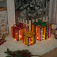Remote Control Christmas Gift Box Lights Christmas Three-piece Decoration